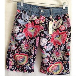 Stone Craft Floral Bermuda Shorts